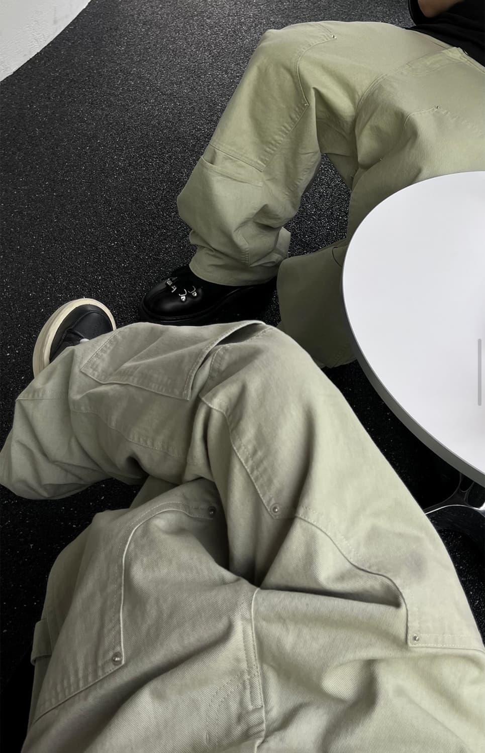 아오이로 커티드 더블니 팬츠 라이트 세이지 상품이미지2