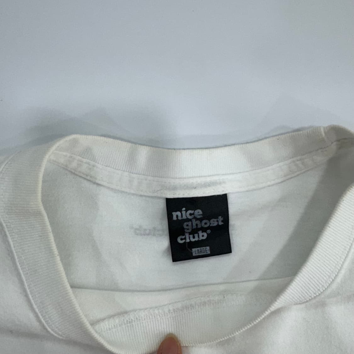 Niceghostclub 나이스 고스트 클럽 화이트 반팔 상품이미지5