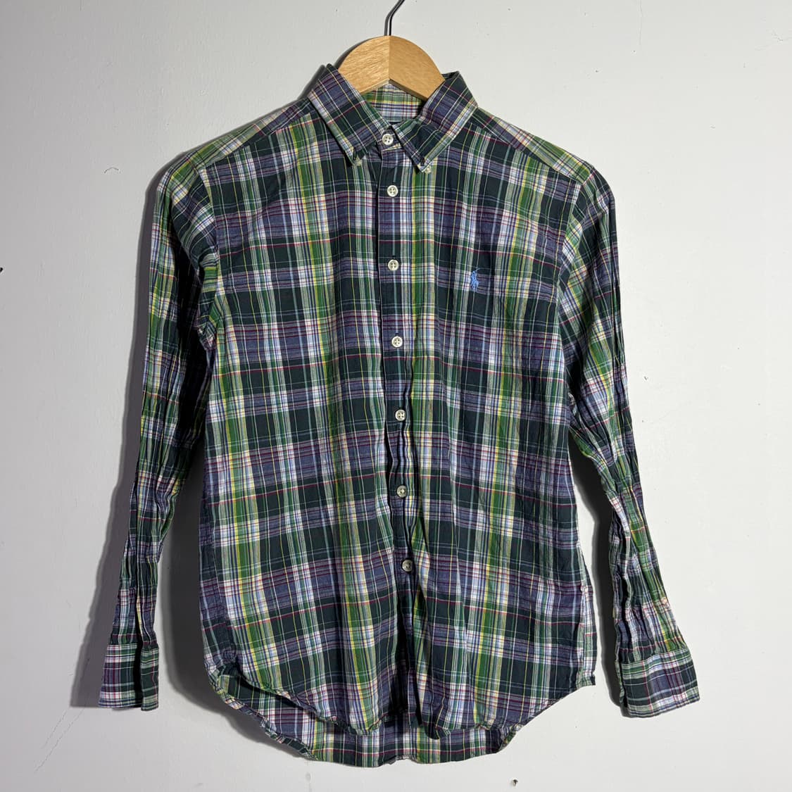 폴로 랄프로렌 빈티지 그린 체크 셔츠 (무료배송) 상품이미지1