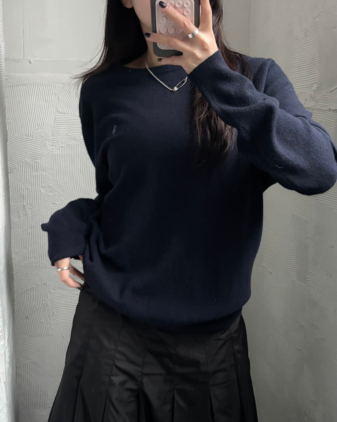 Polo 폴로 랄프로렌 신형 메리노울 네이비컬러 라운드넥 니트 상품이미지6