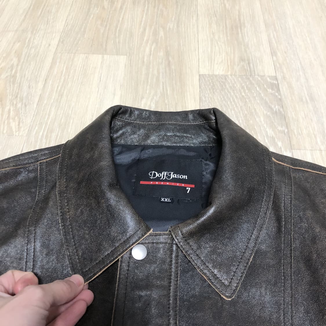 (XXL) 도프 제이슨 프리미엄 램스킨 베지터블 컷오프 커브드 보머 자켓 상품이미지4