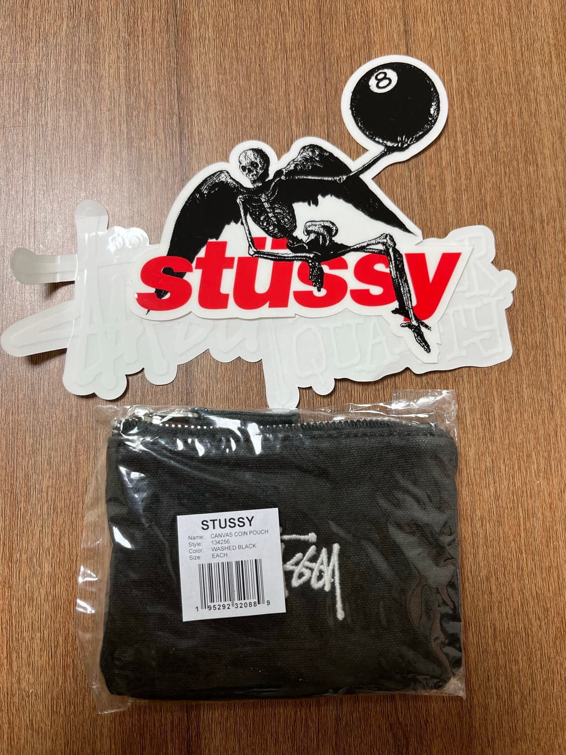 [새상품] 스투시 동전지갑 파우치 블랙 상품이미지1