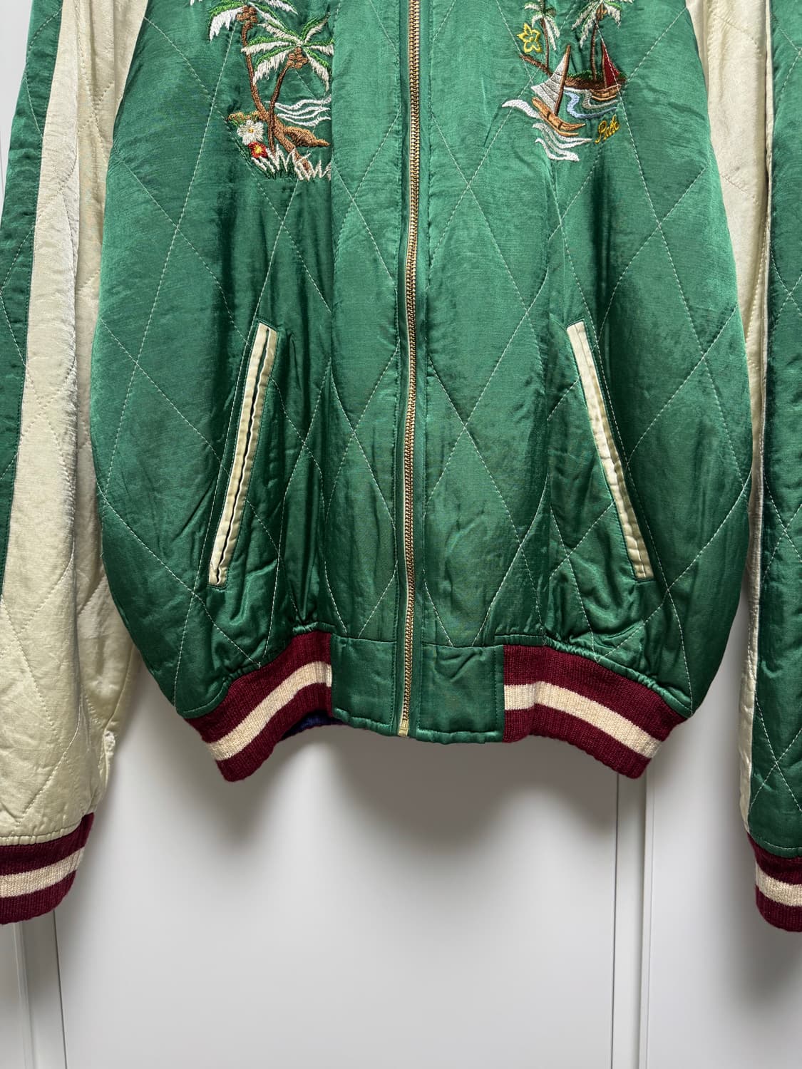 폴로 임브로이더 새틴 자켓 스카잔 상품이미지4