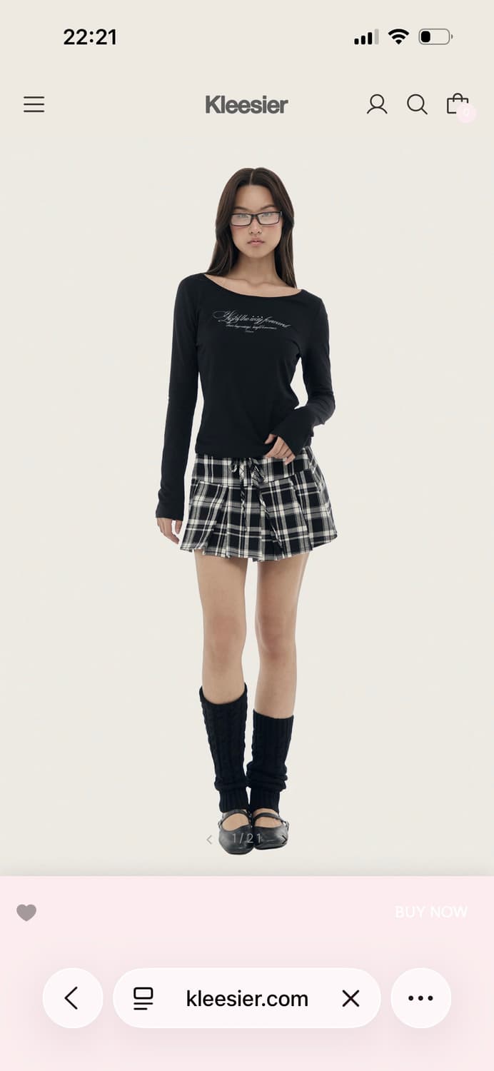 새상품) 클리시어 클린클럽 레터 탑 블랙 해 상품이미지6