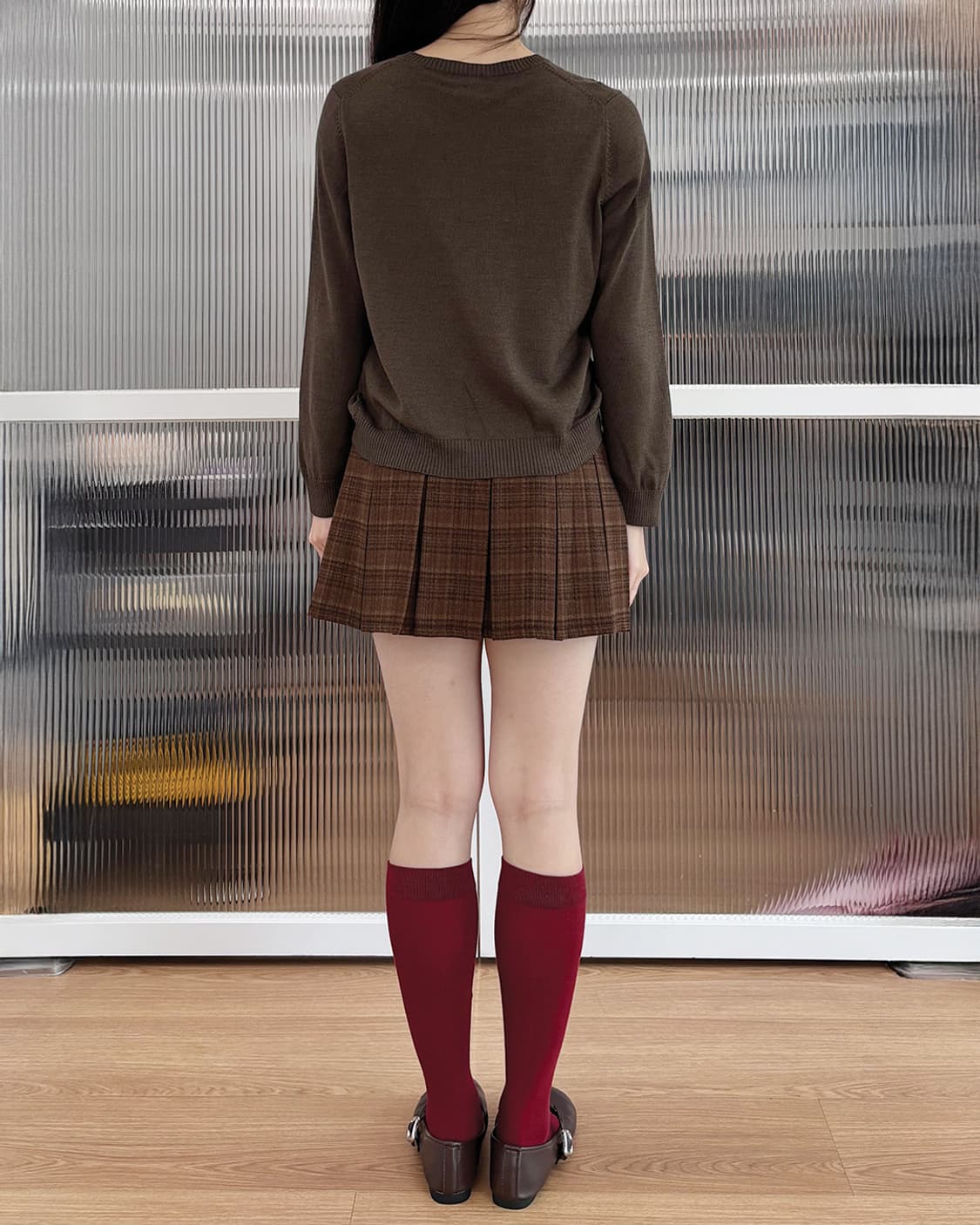 winter wool pleats mini skirt 상품이미지5