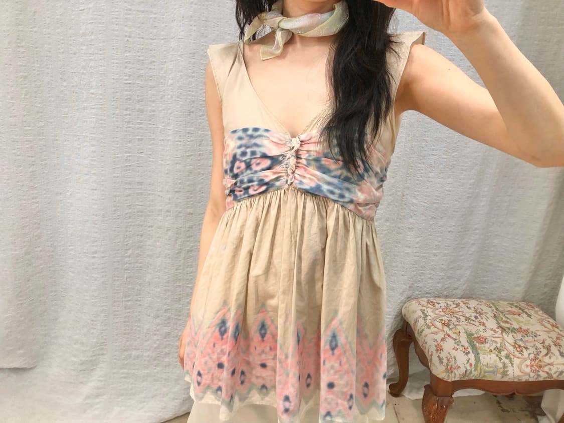 Soft tie-dye empire blouse 상품이미지1