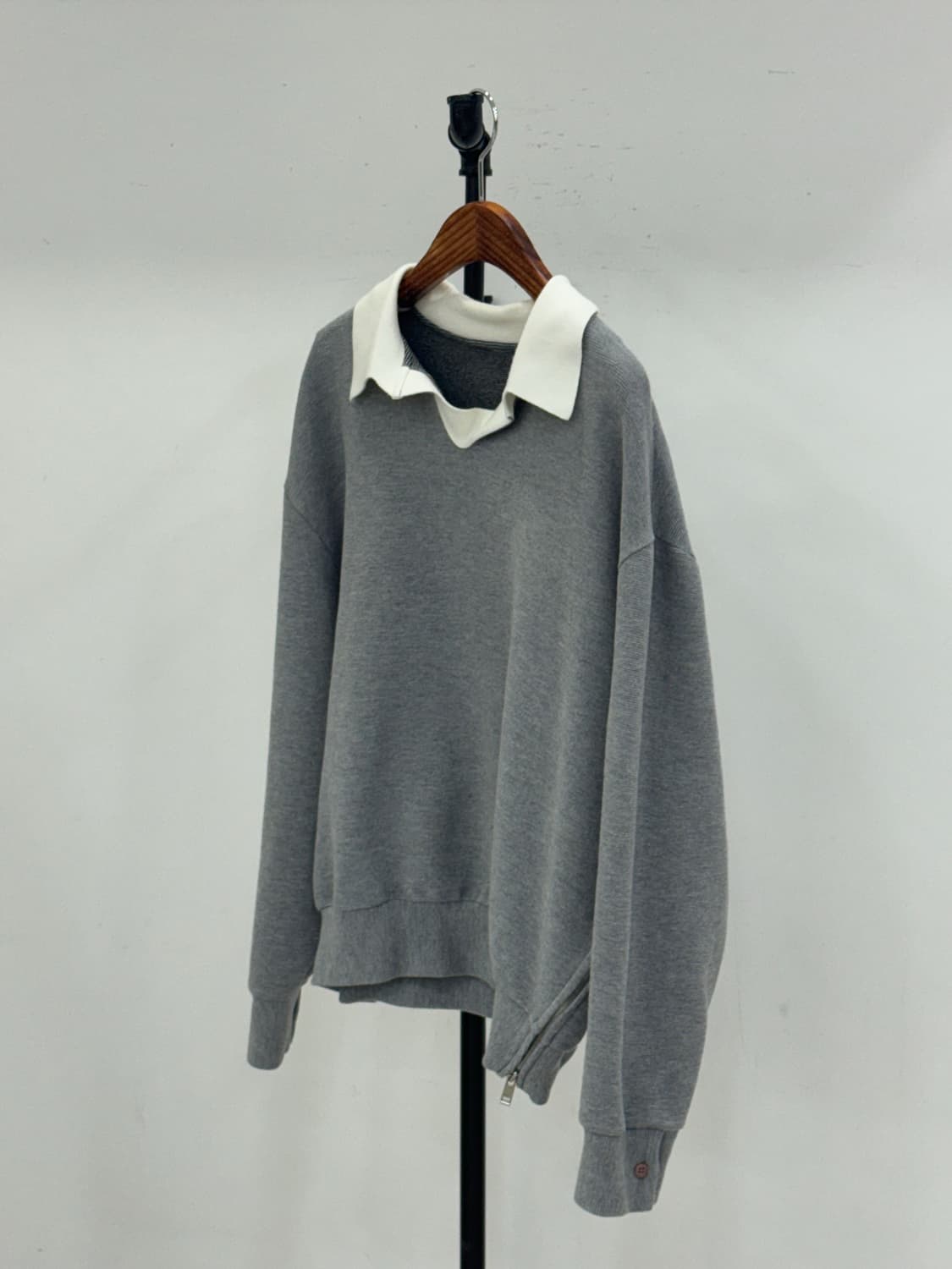 시스템 옴므 오픈 카라 니트 상품이미지2