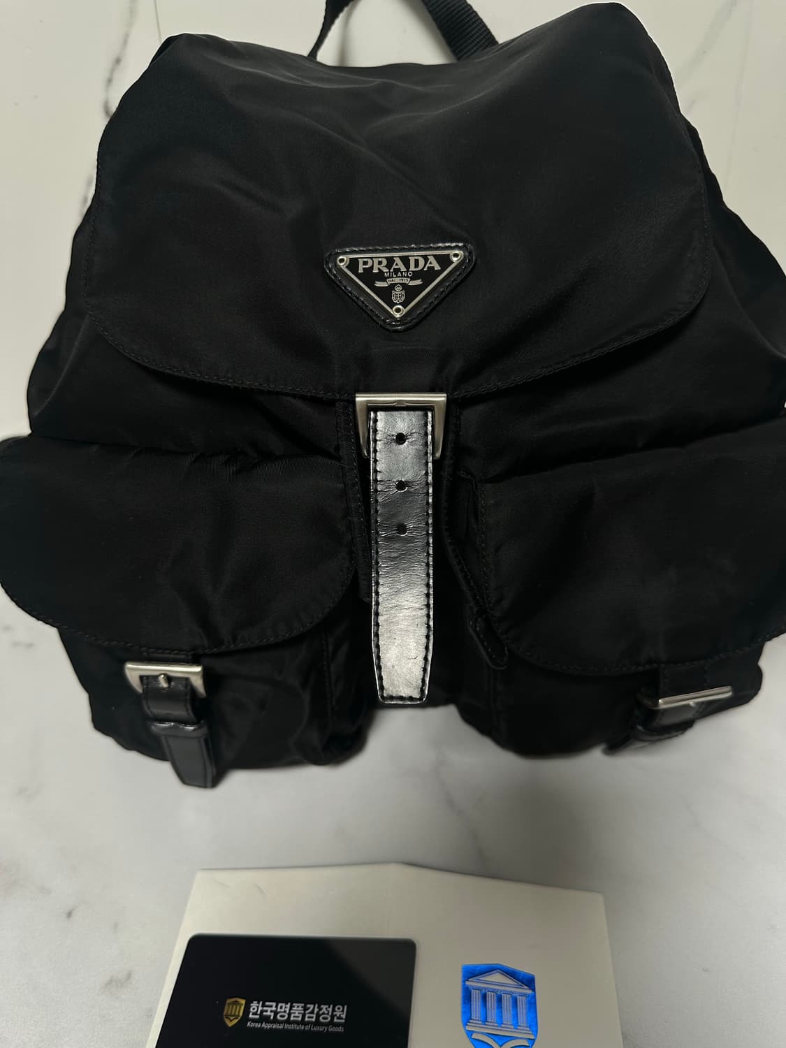 [A 정품] 프라다 투포켓 백팩 미디움 상품이미지6