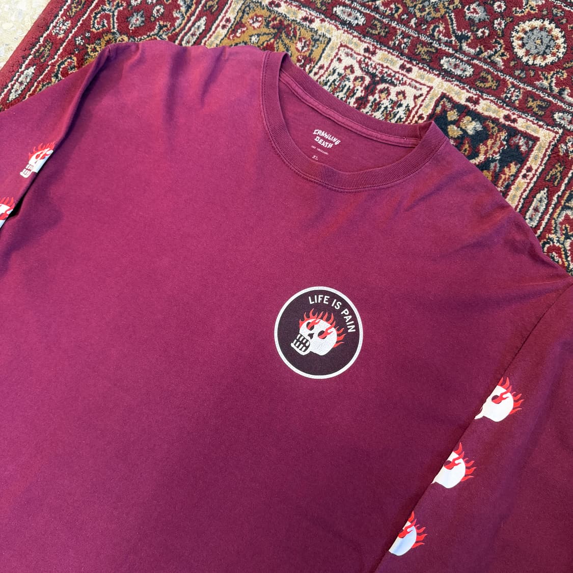 크로울링 데스 스컬 플레임 롱슬리브 [ 105-110 ] 상품이미지2