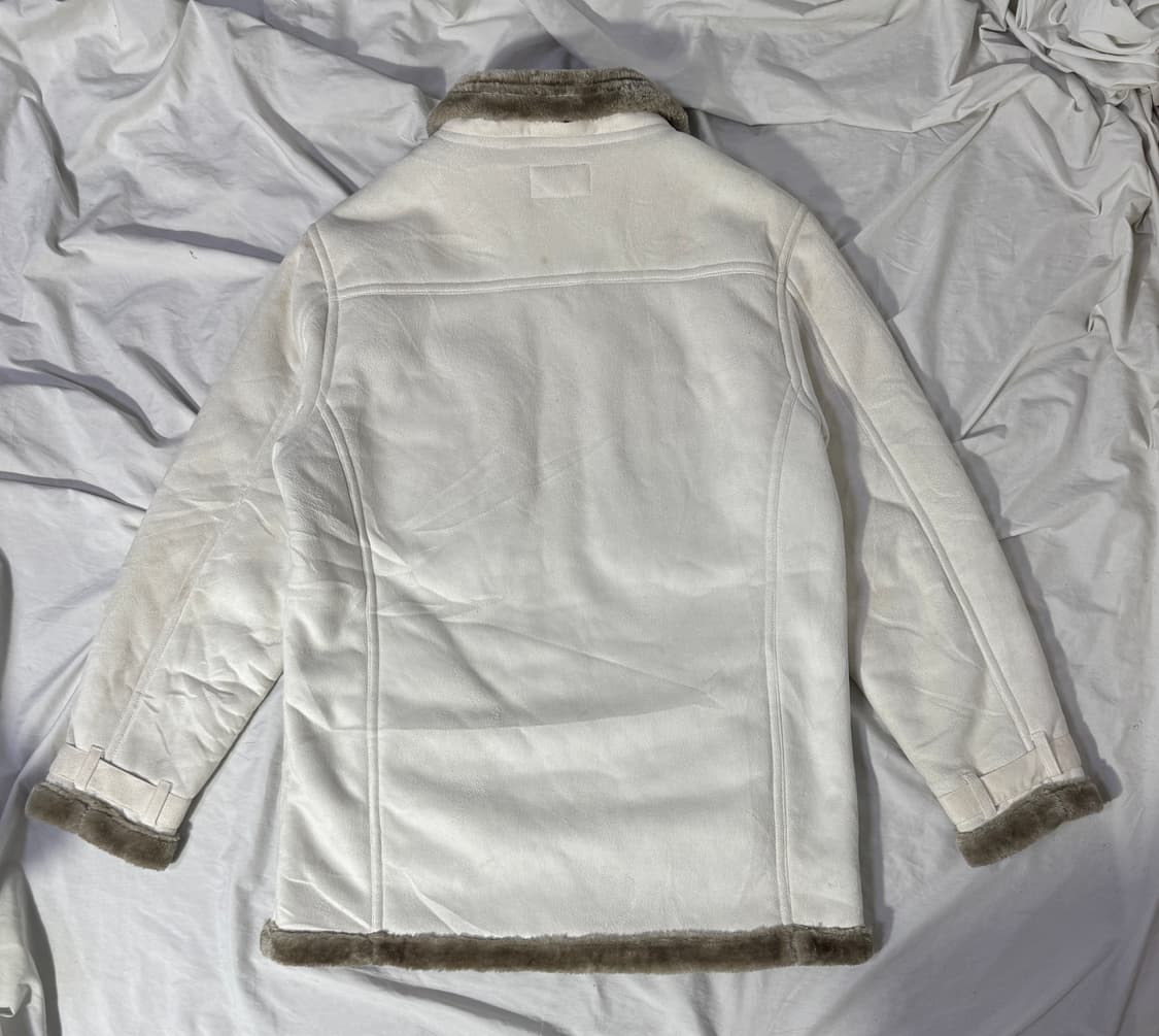 Gilevans 스웨이드 보아 하이넥 자켓 y2k vkei 토네이도마트 상품이미지3