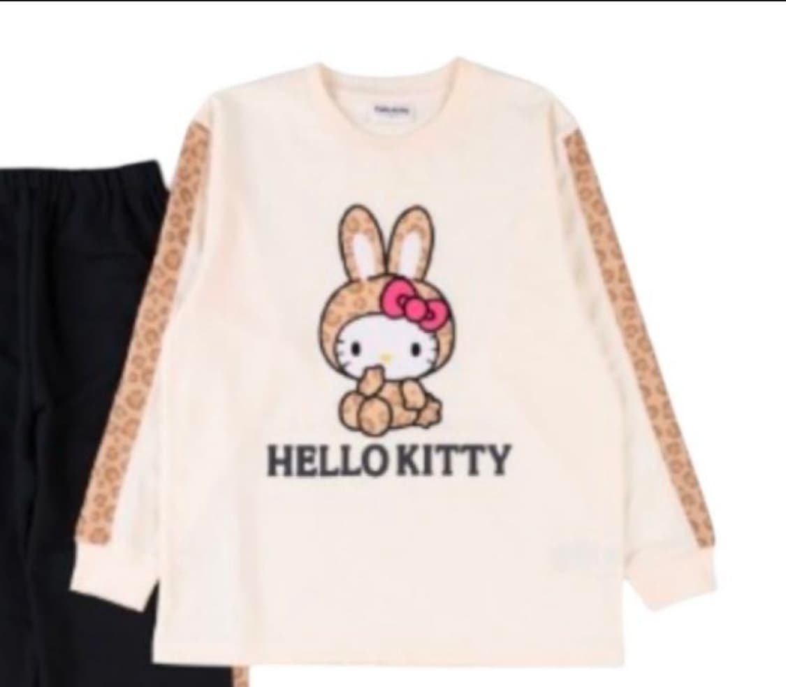 산리오 헬로키티 호피 롱슬리브 맨투맨 키치 갸루 빈티지 상품이미지1