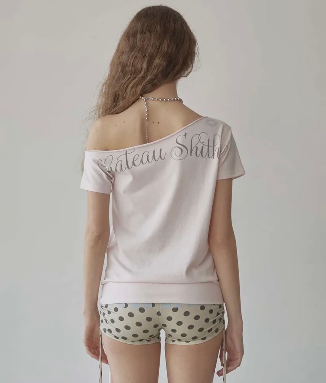 스컬프터 오프숄더 반팔티 M Chateau Shithole Tie Tee 상품이미지2