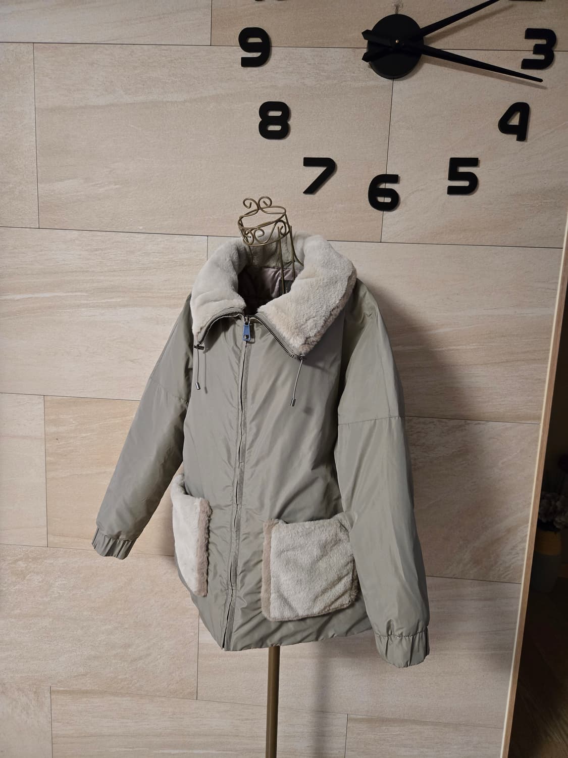 [s] 밍크퍼 배색 구스 패딩 상품이미지3