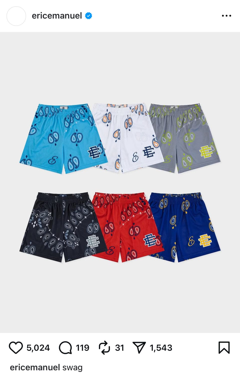 Eric Emanuel Basic short 상품이미지1