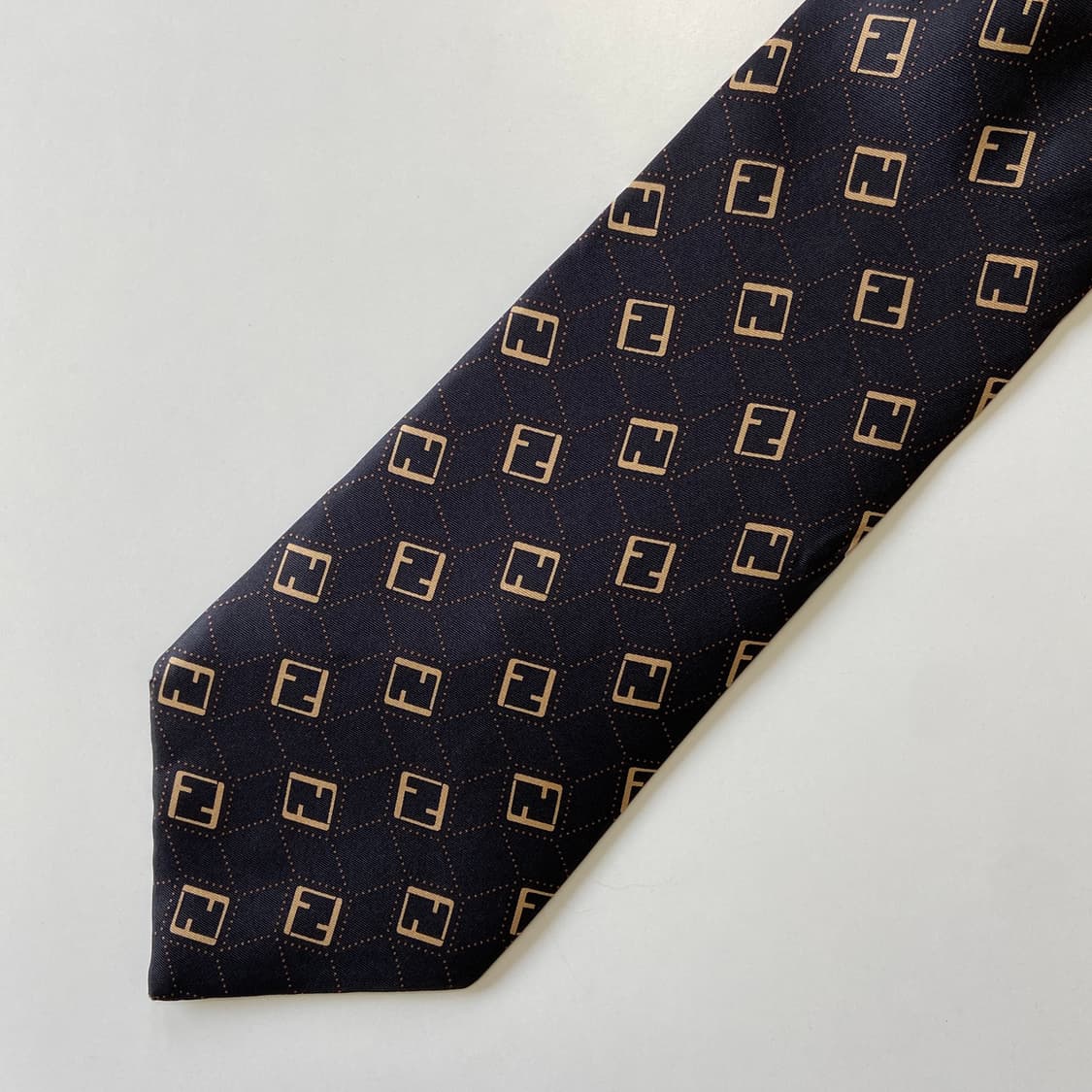 펜디 (FENDI) FF 모노그램 정품 명품 블랙넥타이 상품이미지5