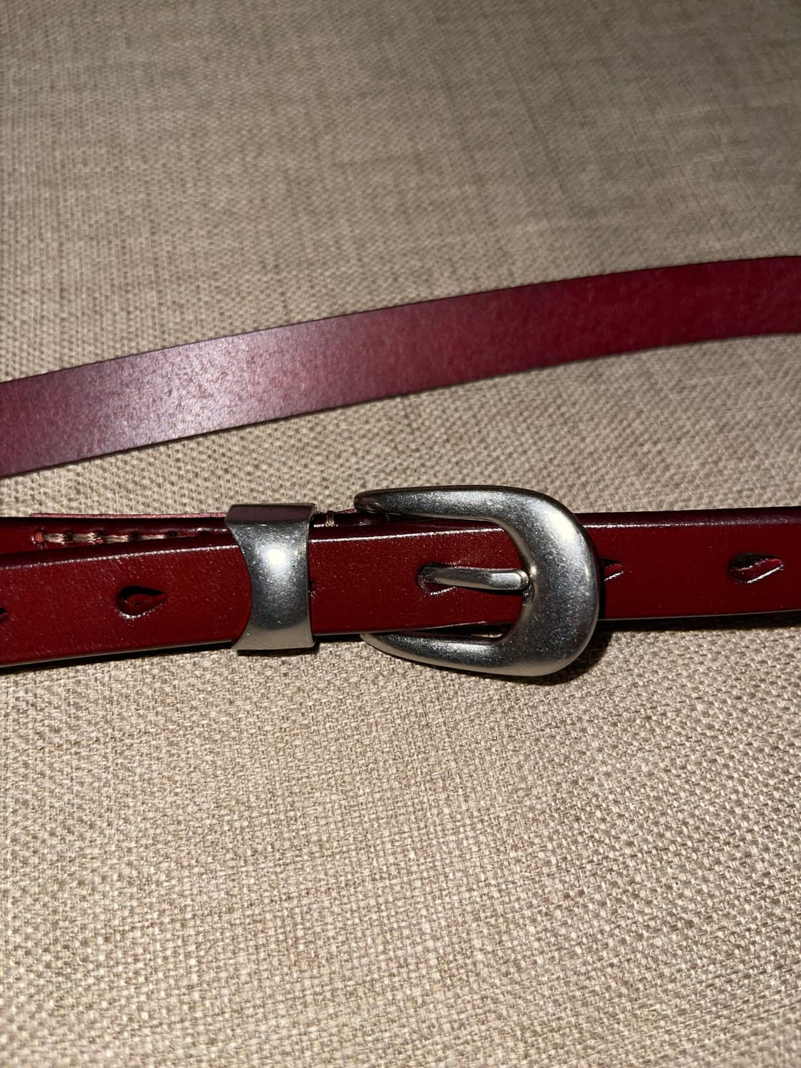 러스틱 슬림 소가죽벨트 상품이미지3