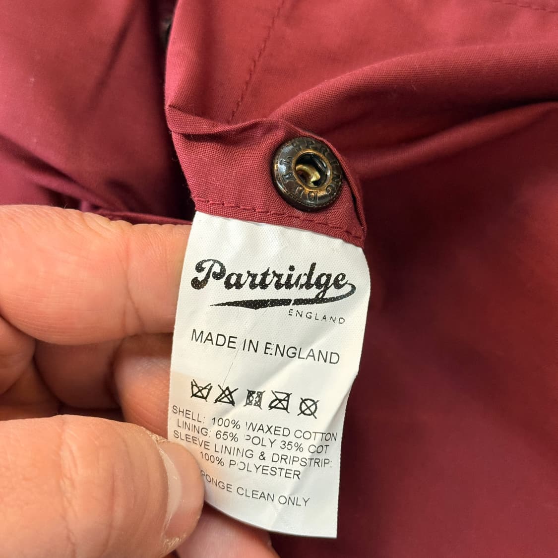 존 파트리치 왁스드 자켓 잉글랜드 영국 생산 S M 상품이미지10