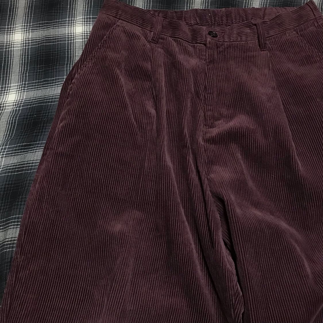 재팬 wego 슈퍼 와이드 퍼플 코듀로이 와이드 팬츠 상품이미지3