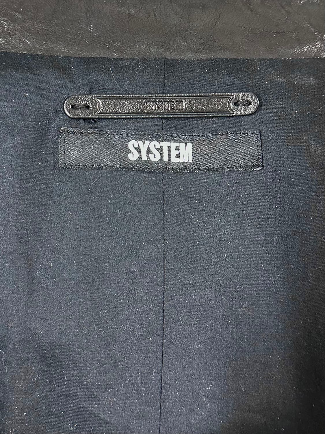 SYSTEM HOMME 멀티 지퍼 디테일 램스킨 레더 자켓 상품이미지7