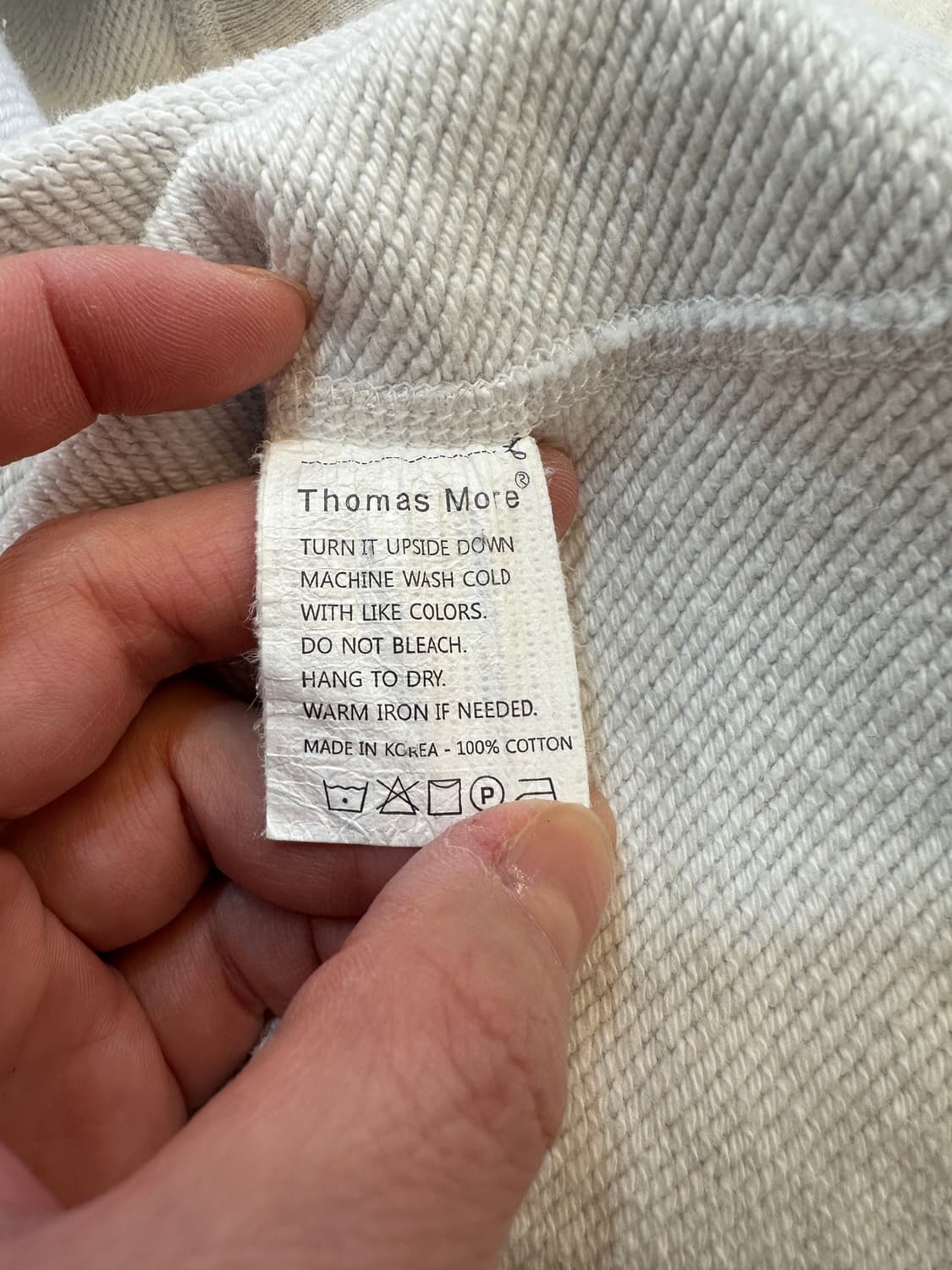 M) 토마스 모어 라이트 그레이 프린팅 맨투맨 티셔츠 상품이미지5