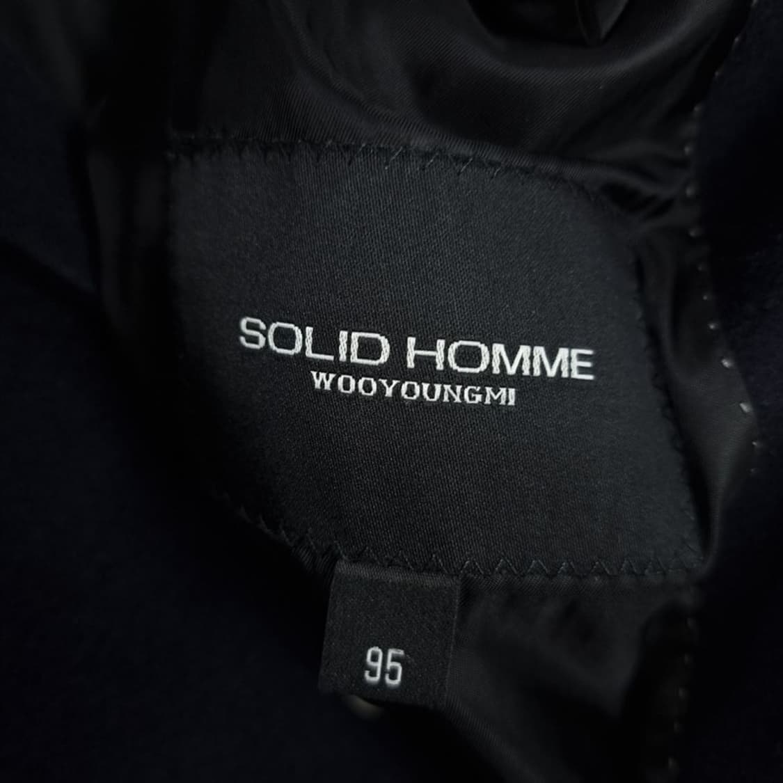 [솔리드 옴므] 캐시미어 블랜디드 싱글 코트 블랙 P01349 상품이미지6