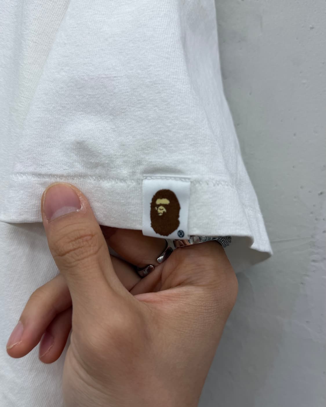 베이프 빅 에이프 카모 페이스 티셔츠 화이트 상품이미지6