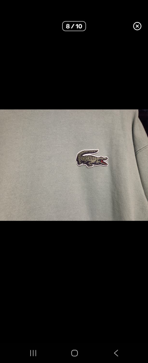 라코스테 여성 맨투맨 다크민트색상 상품이미지5