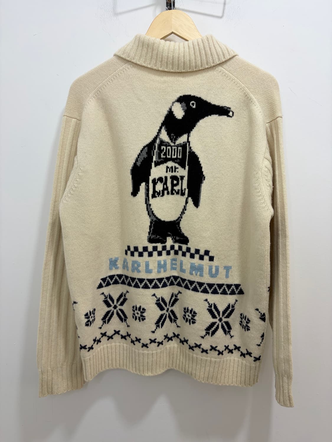 칼 헬무트 펭귄 니트 가디건 자켓 상품이미지7