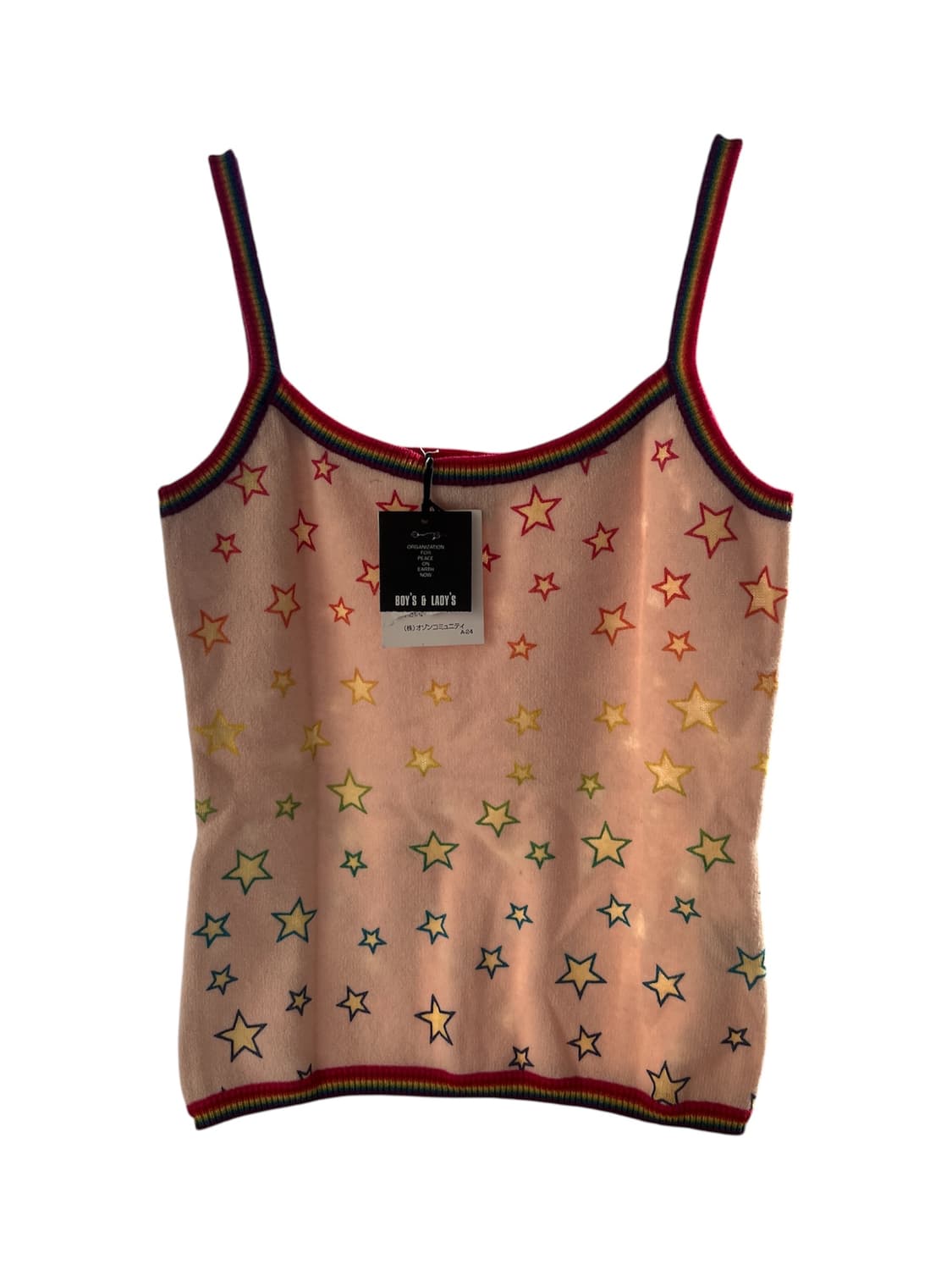 (새상품) 히스테릭 글래머 90s 아카이브 니트 레인보우 별 나시 캐미솔 상품이미지1