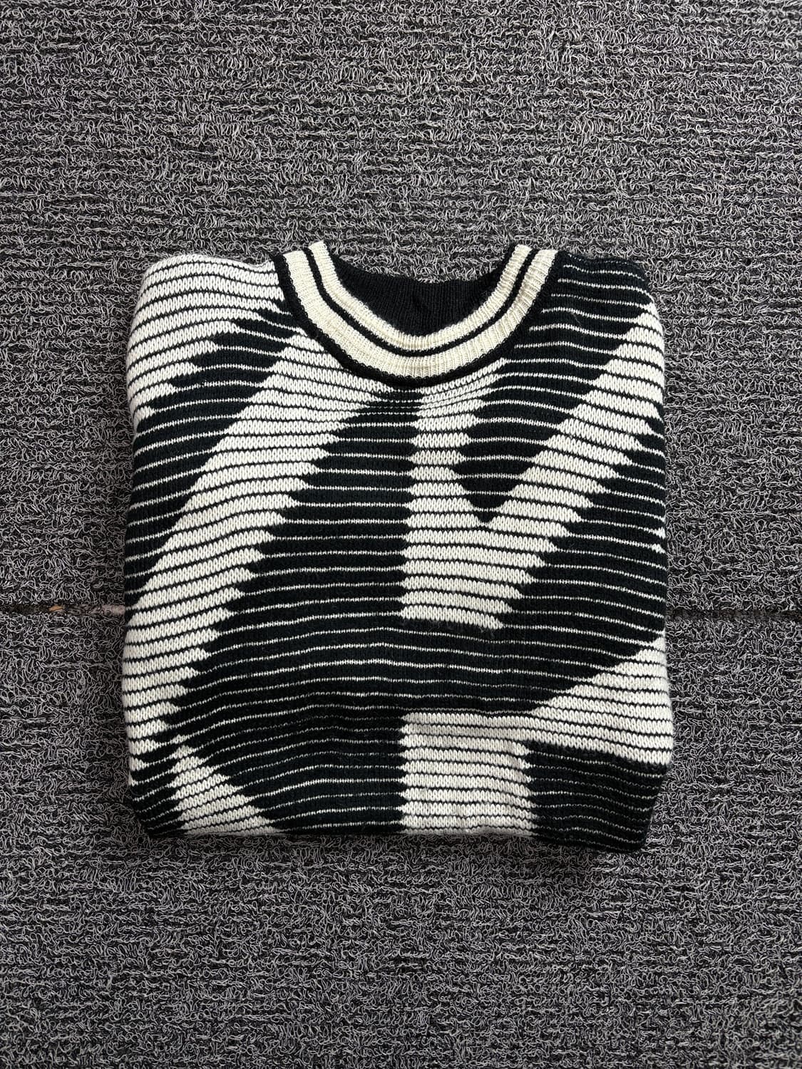 OAKTON 아카이브 빈티지 패턴 박시핏 스웨터 2130 상품이미지1