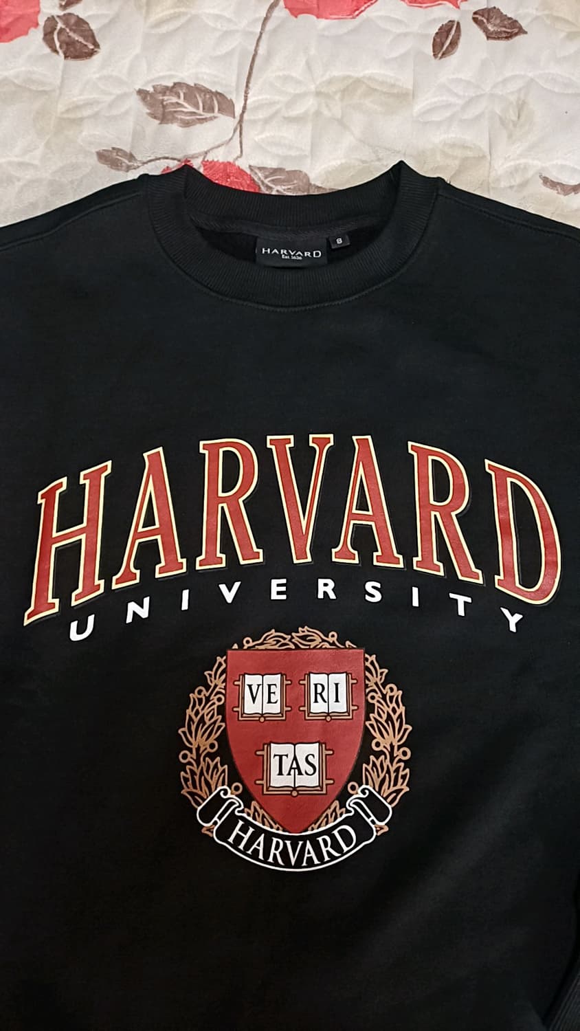 하버드대학교 오버핏맨투맨 S 여성66 가슴59 기장65 상품이미지2