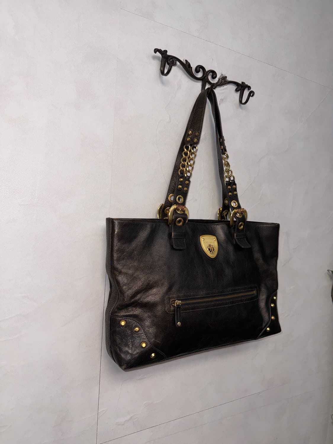 VincisBench metal brown chain buckle 토트백 상품이미지2