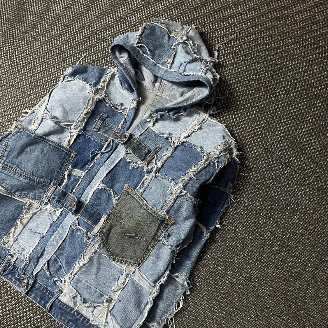 빈티지 패치워크 커스텀 데님 자켓 상품이미지4