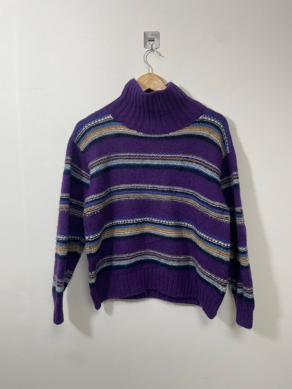 일본빈티지 헤비울 폴라 니트 M~L - K41 상품이미지1