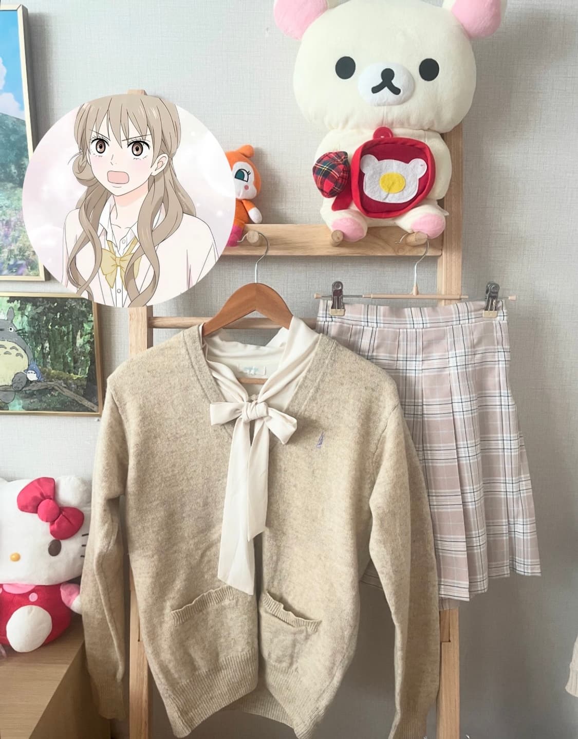 모리걸 빈티지 쿠루미 가디건 set 💗🤍💛 상품이미지1