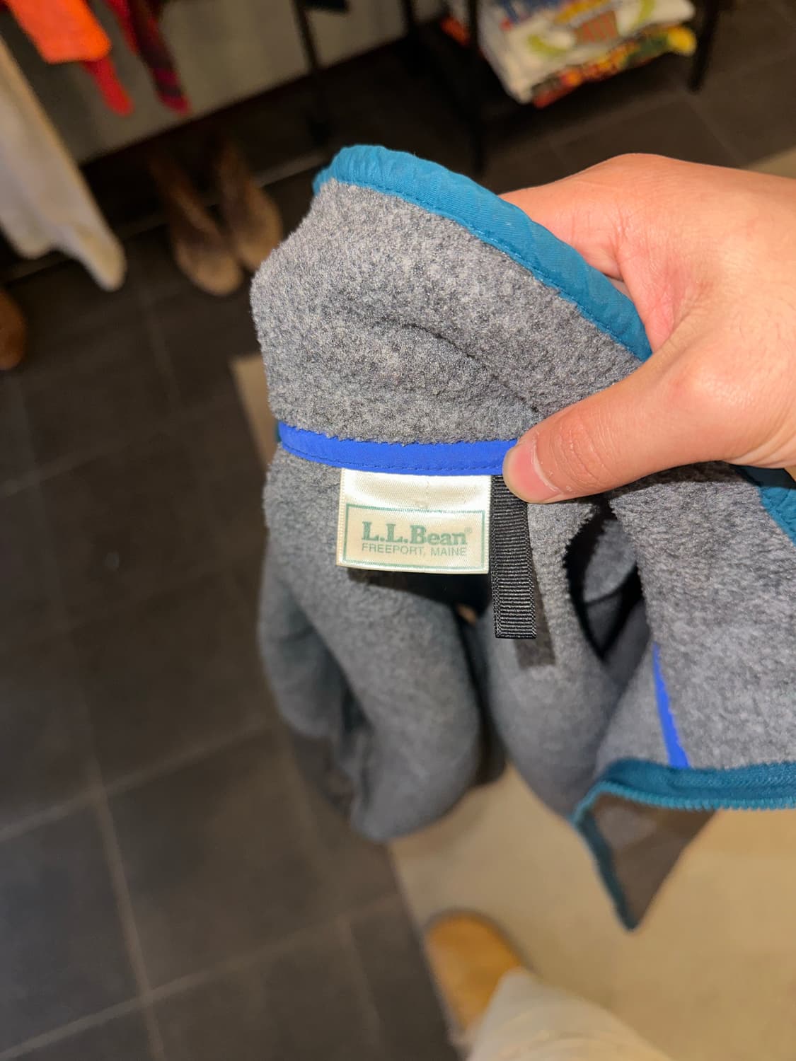 90’s LL Bean line detail grey Fleecewear 상품이미지10