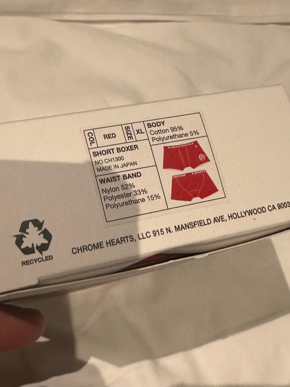 크롬하츠 박서 브리프 쇼츠 레드 XL 상품이미지2