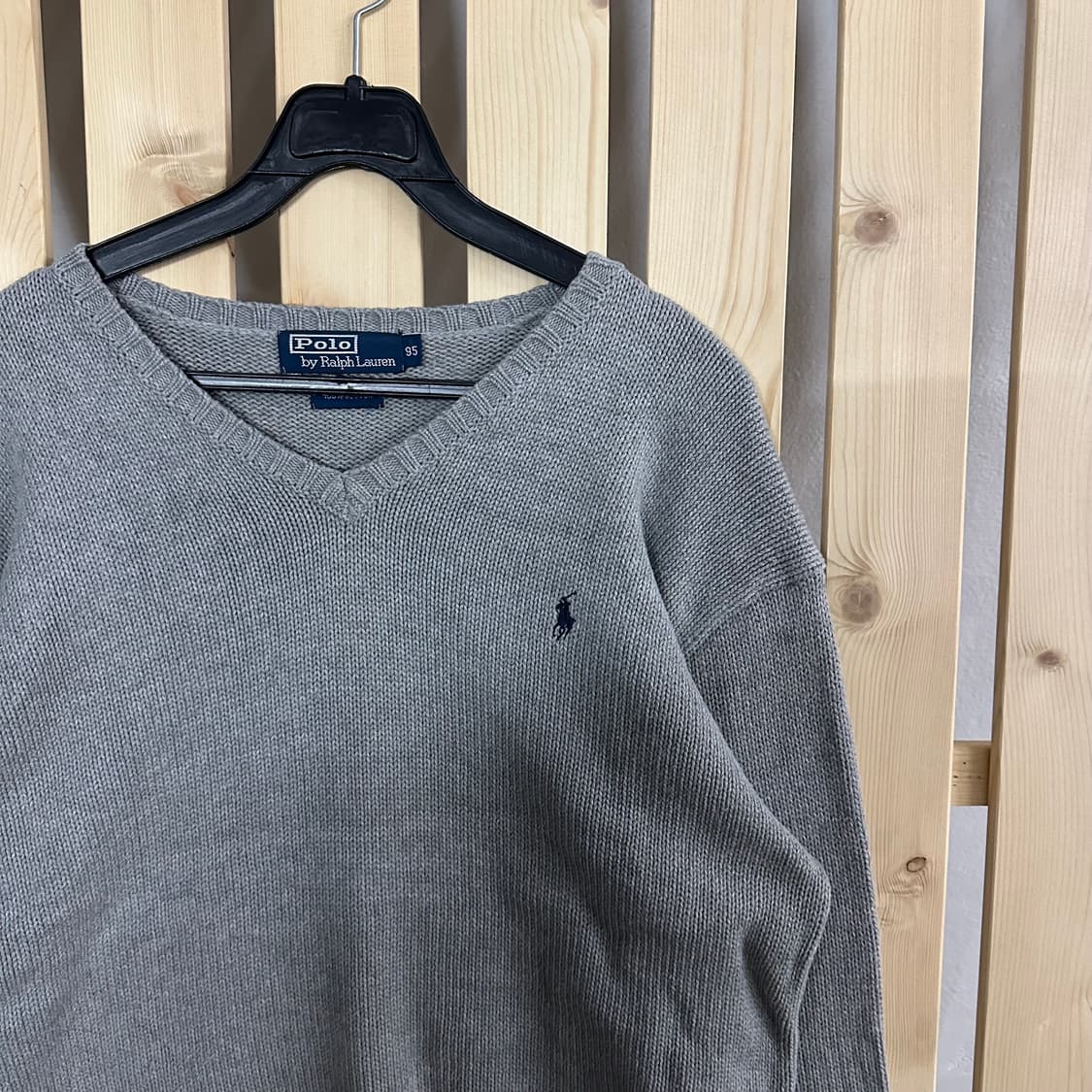 (M) 폴로 랄프로렌 브이넥 그레이 니트 상품이미지4
