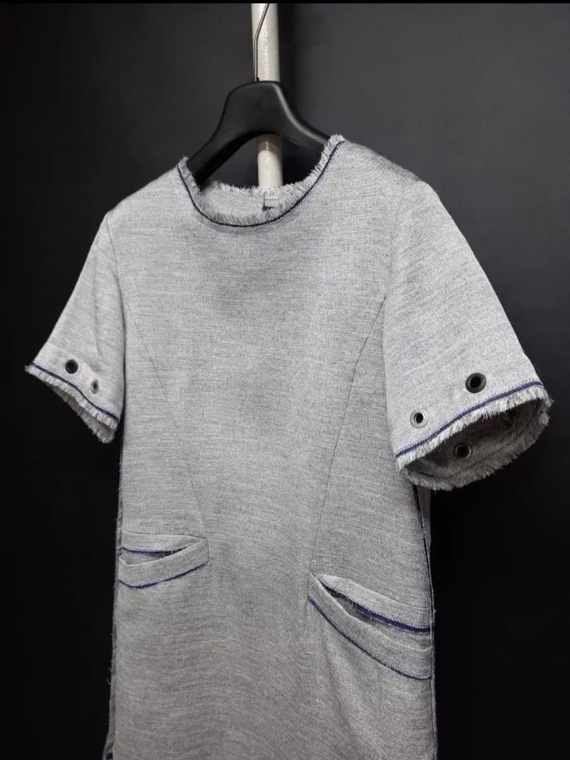 SJSJ 춘하 일자 박시핏 미디 원피스 44 상품이미지4