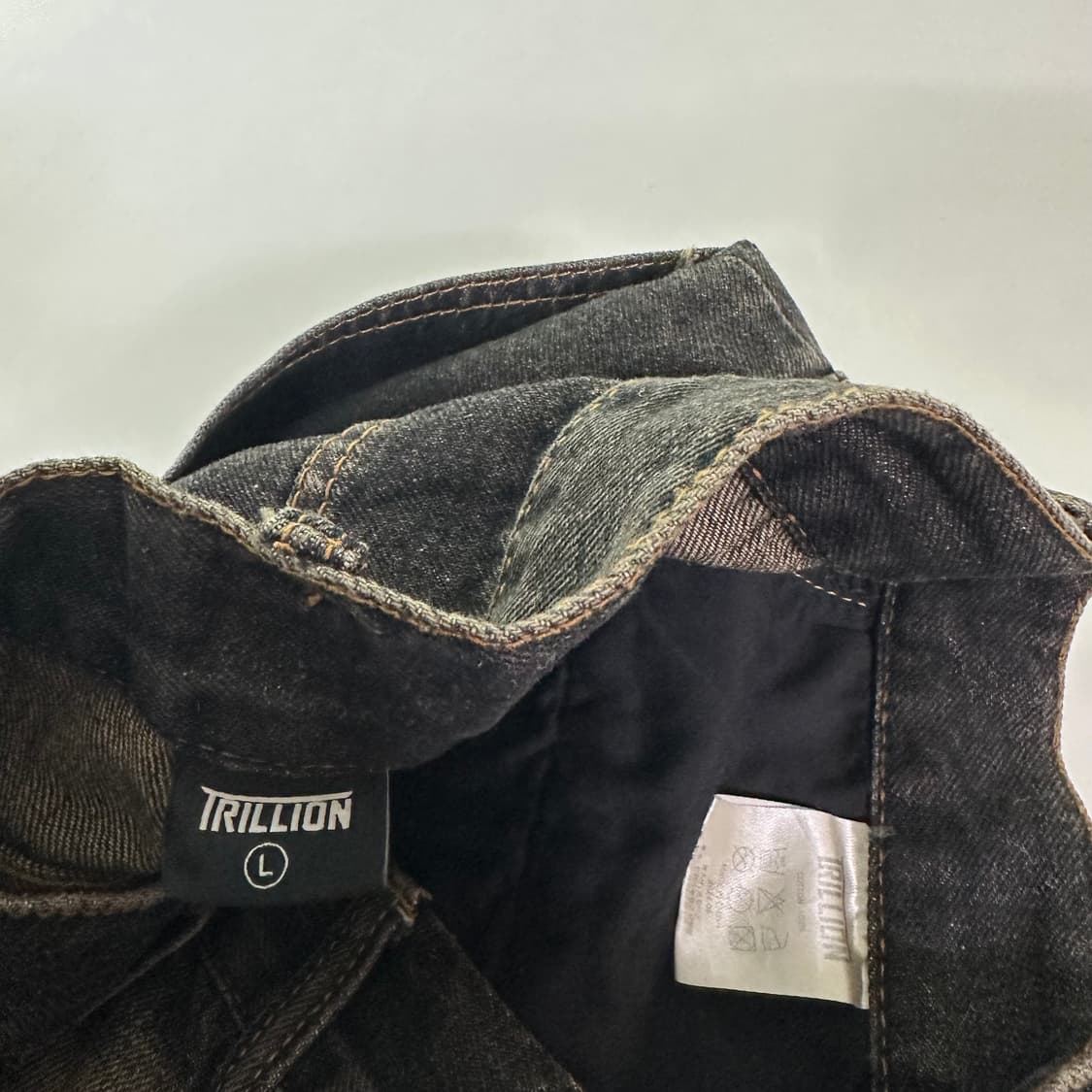 L 트릴리온 하이웨스트 녹워시드 벌룬와이드핏 데님팬츠 상품이미지4