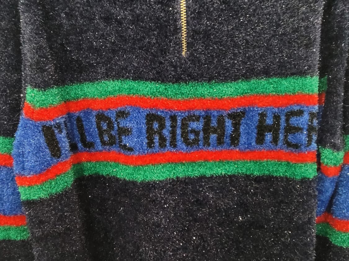 뮤베일 레터링 하프집업 글리터 니트 38사이즈 상품이미지3