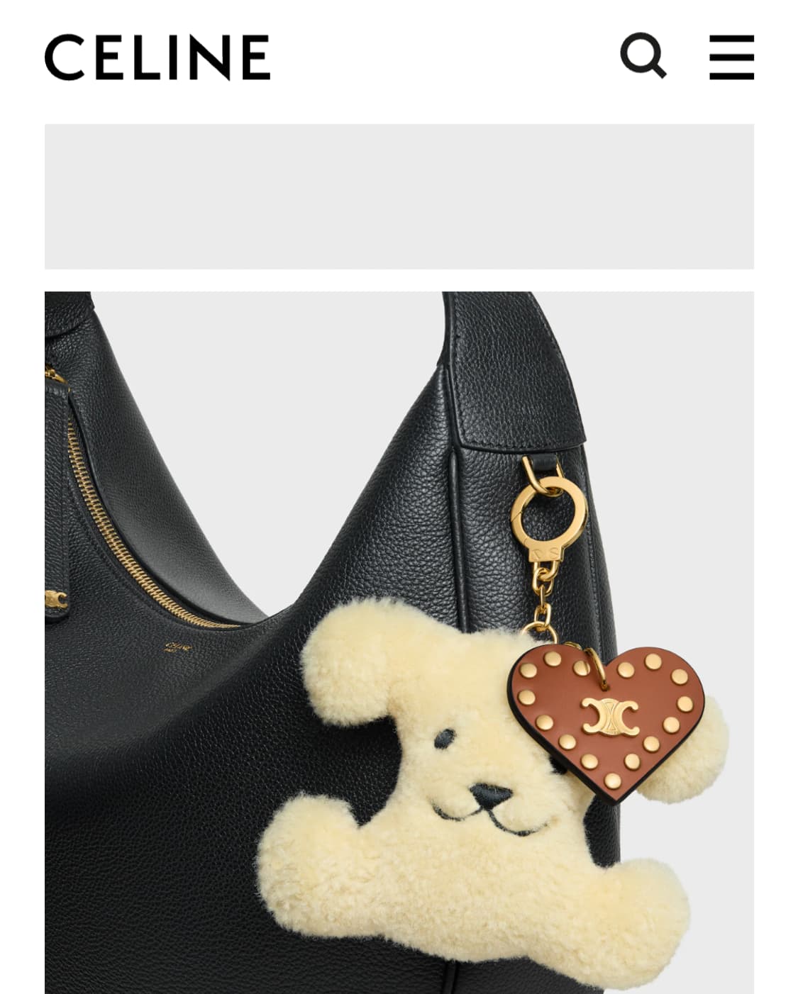 [새상품, 원가이하] 셀린느 트리옹프 폼폼 키링, 수지 착용 상품이미지3