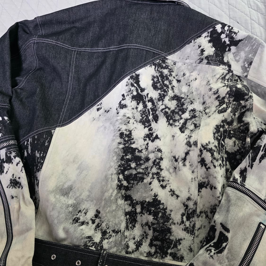 [OS] 셀프 메이드 블리칭 하프 펑크 자켓 상품이미지8