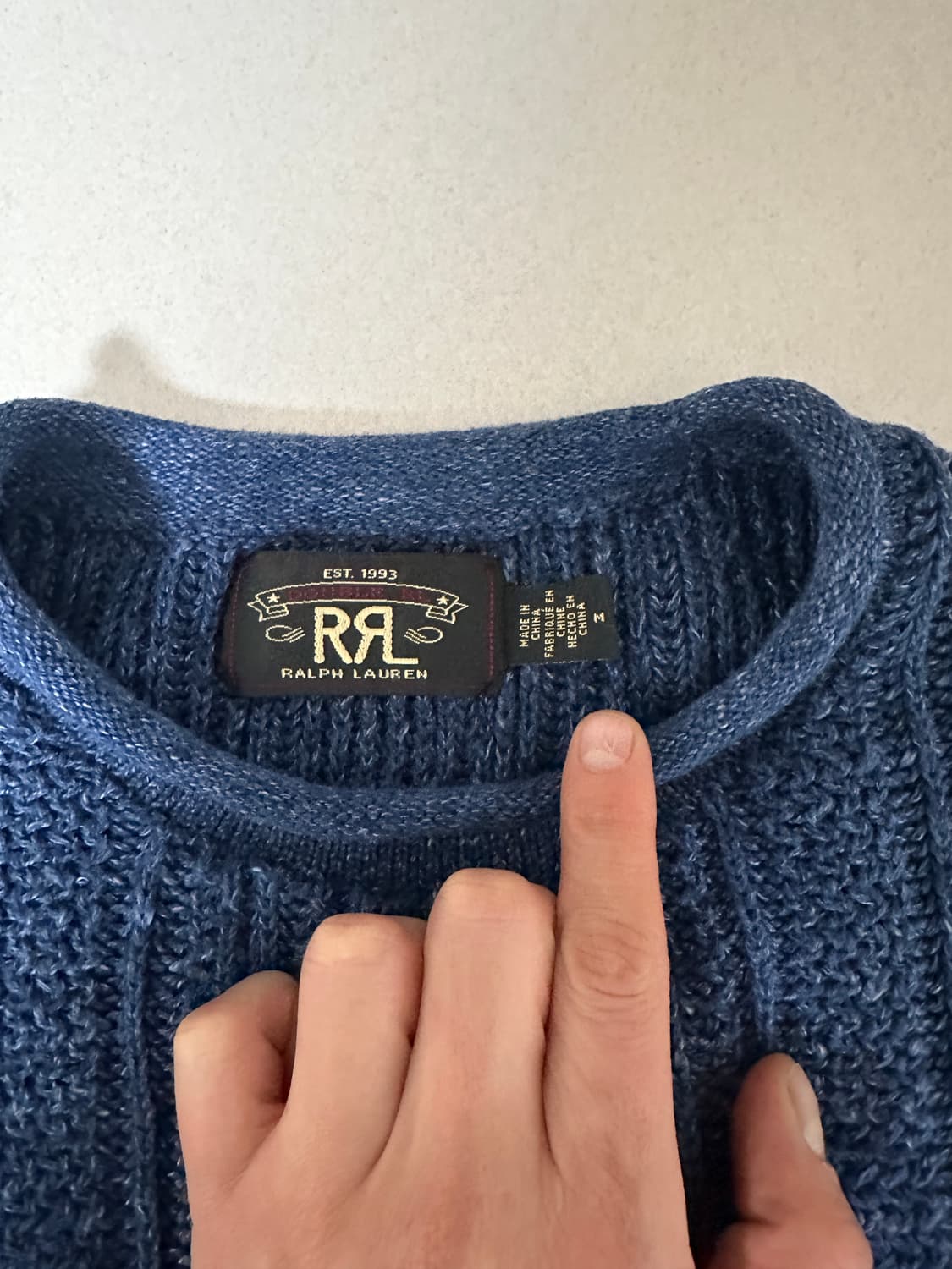 RRL 코튼 리넨 롤넥 스웨터 M 상품이미지4