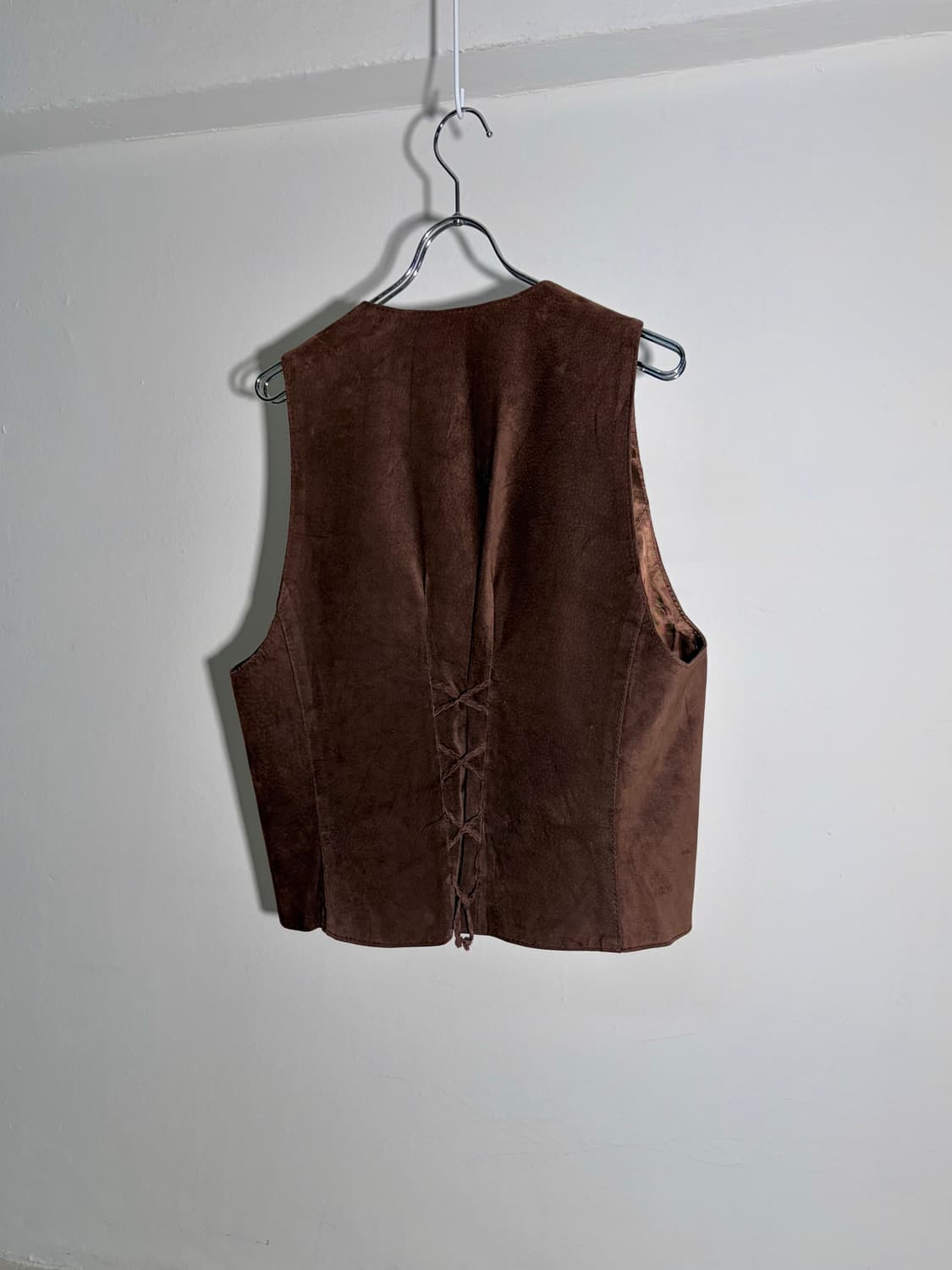 빈티지 에스닉 레더 베스트 상품이미지3