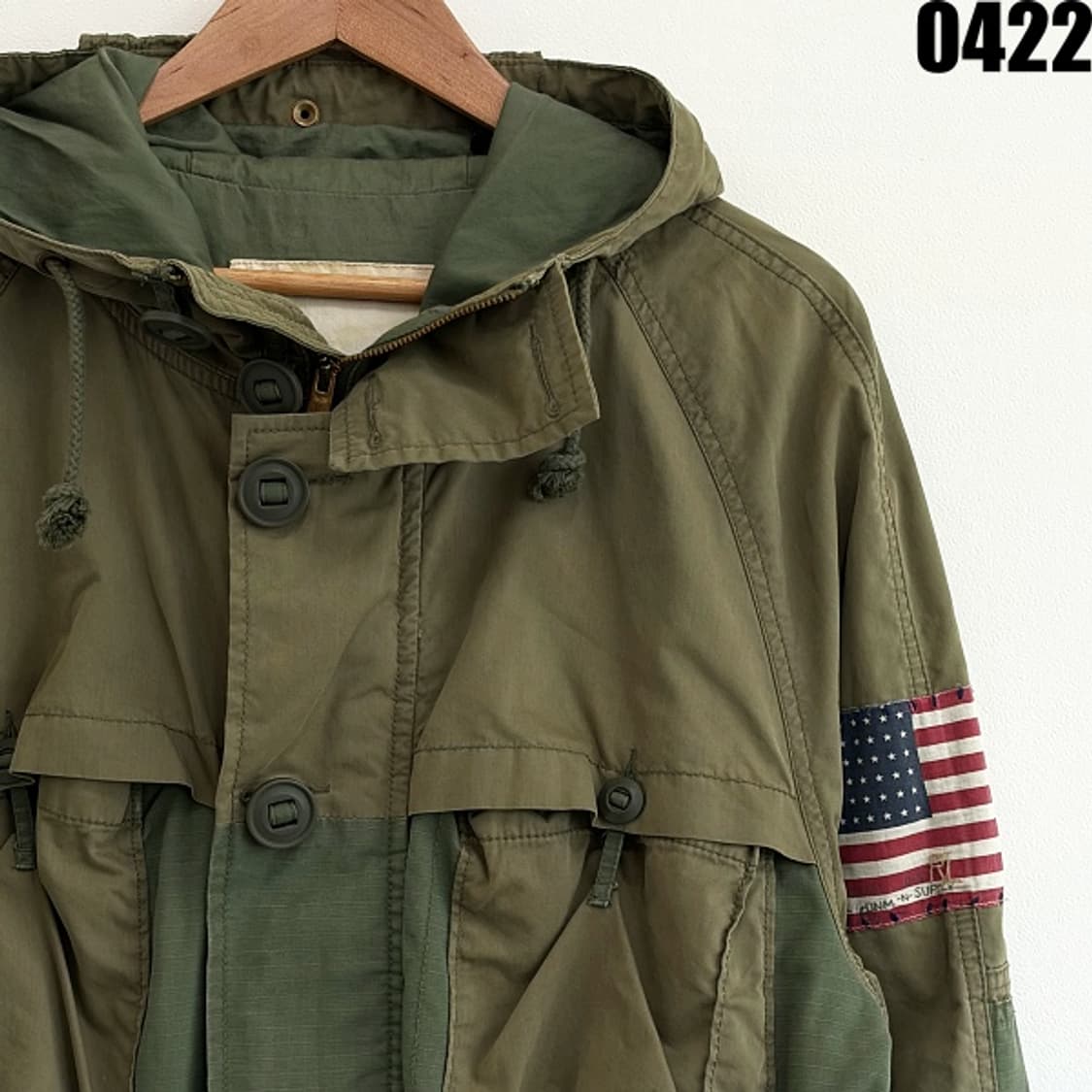 데님앤서플라이 랄프로렌 밀리터리 후드 자켓 M 0422 상품이미지2