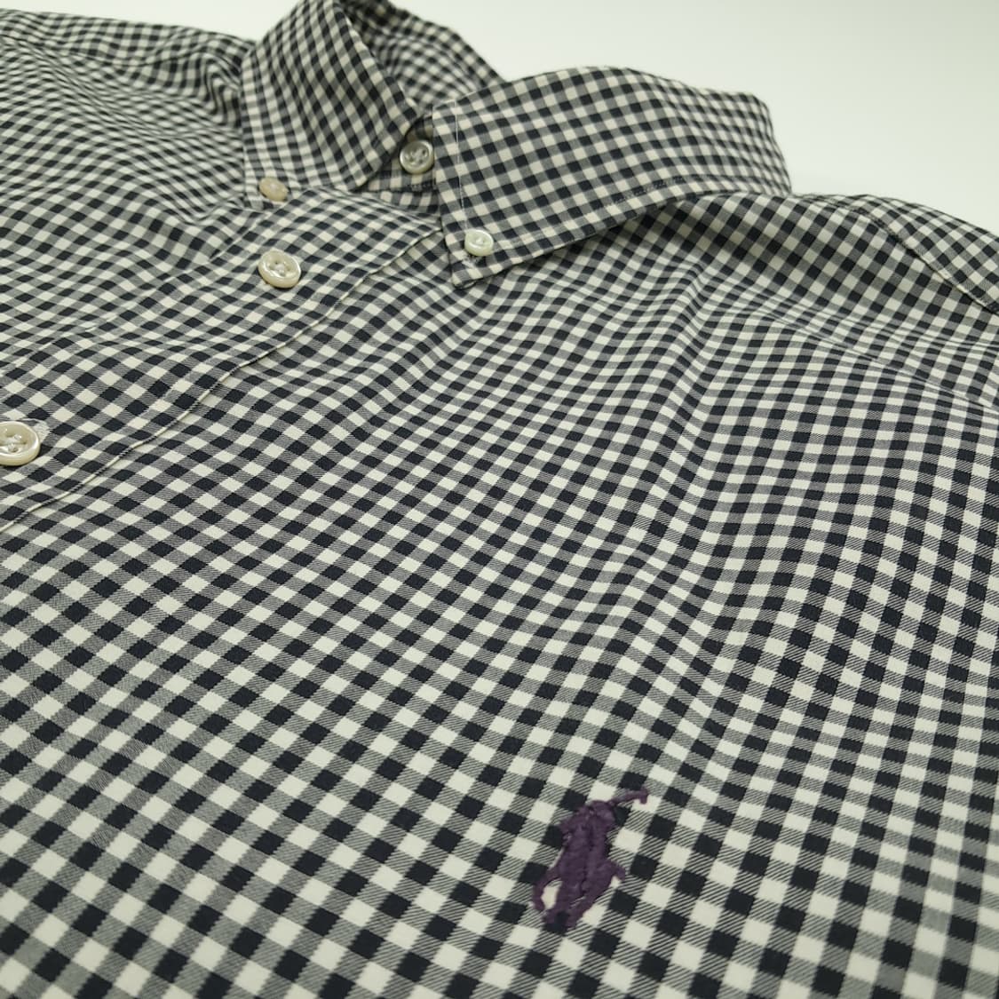 CN773 2XB 폴로 랄프로렌 모노 마이크로체크 긴팔 셔츠 남방 상품이미지5