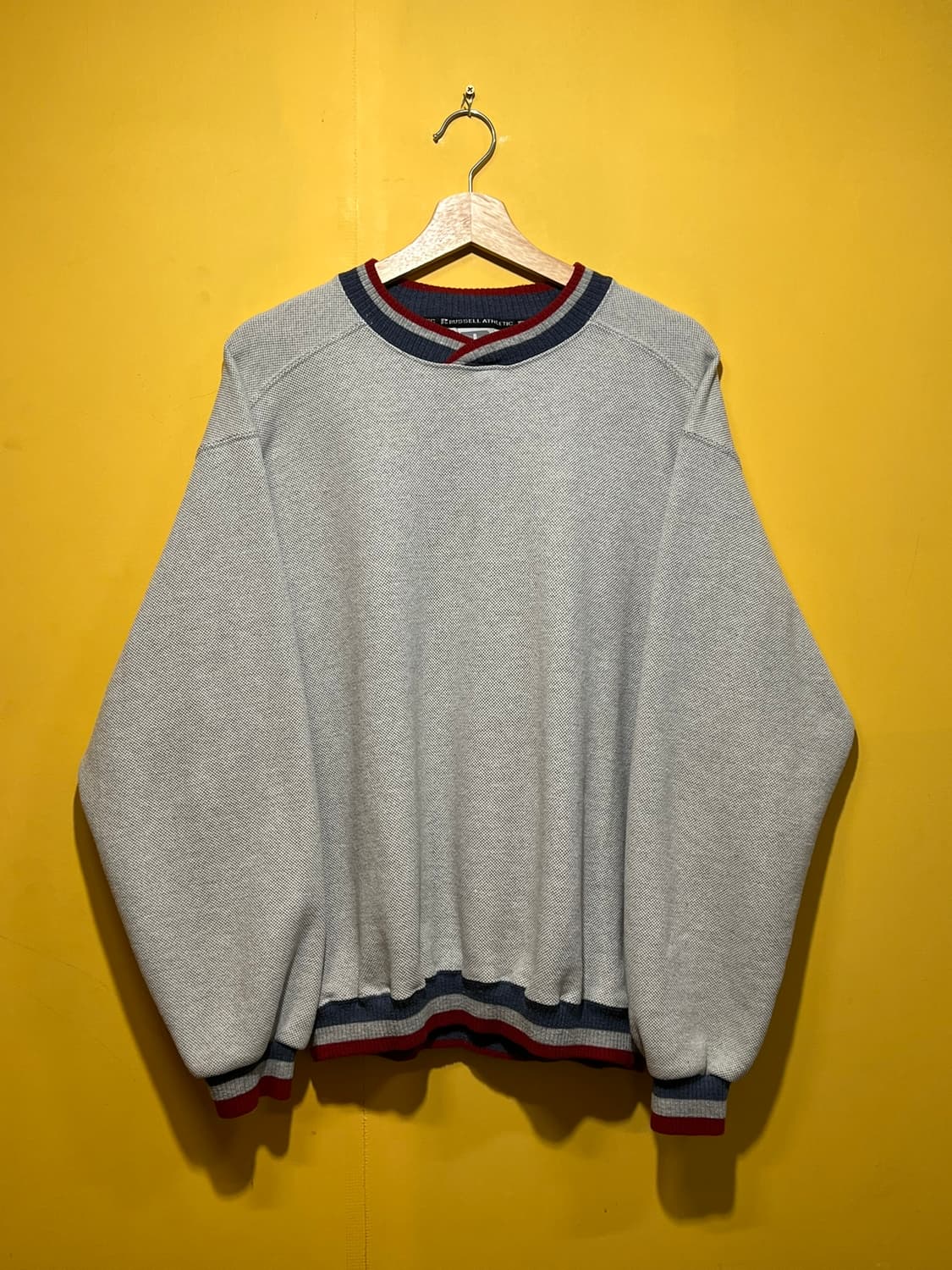 90's [L] 러셀 써멀 와플 크루넥 빈티지 맨투맨 USA MADE 상품이미지1