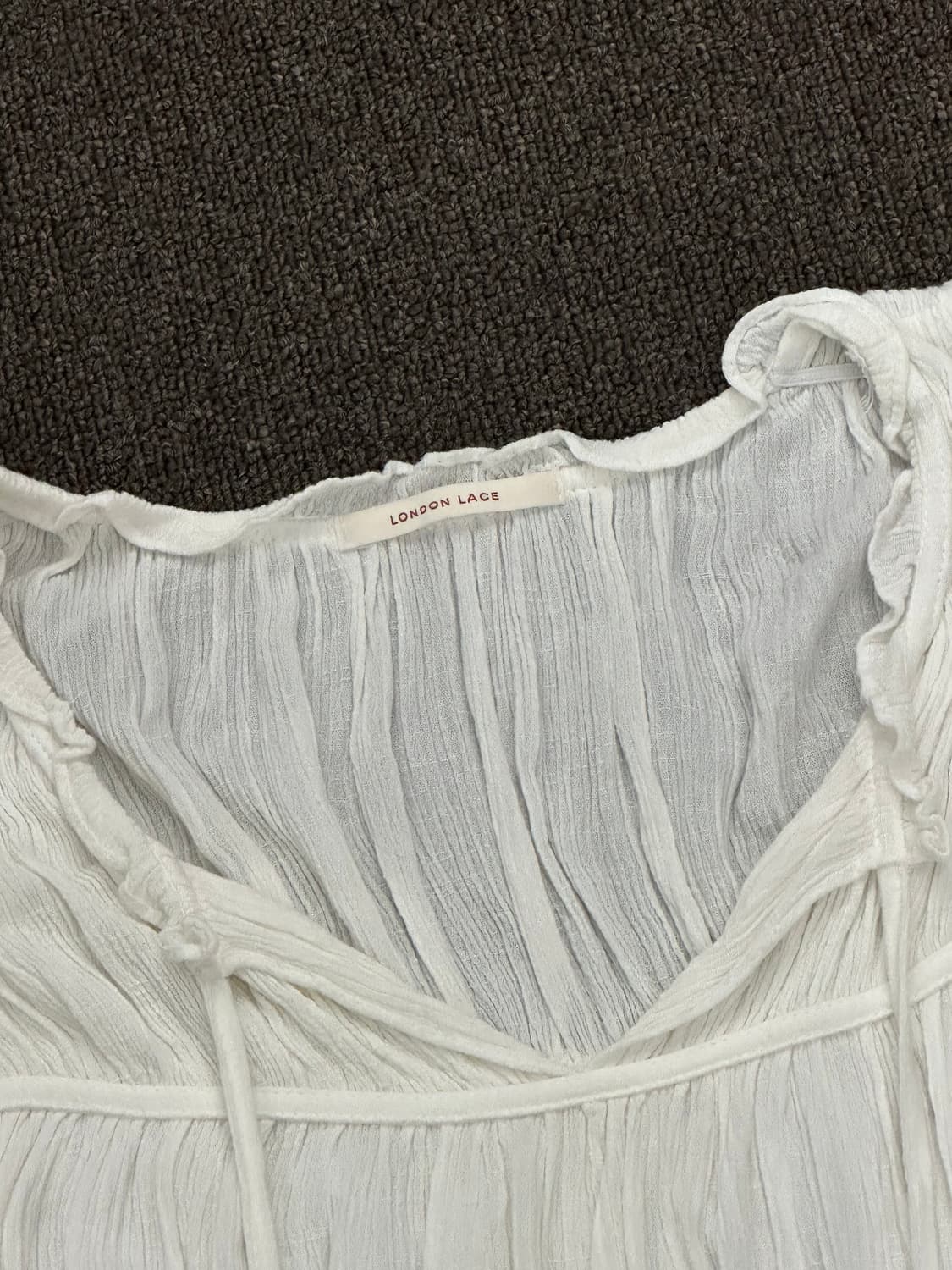 OS)Japanese vintage 화이트 셔링 블라우스 상품이미지5