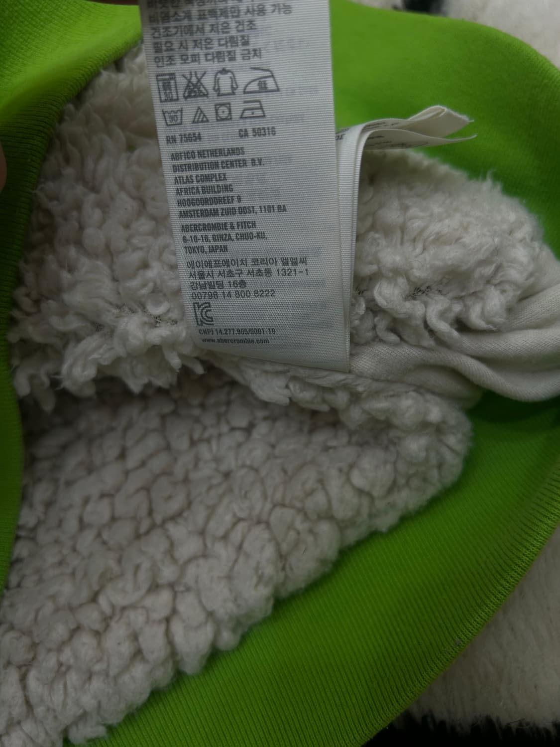 [S]홀리스터 쉐르파 숏 후드집업/그린 상품이미지6